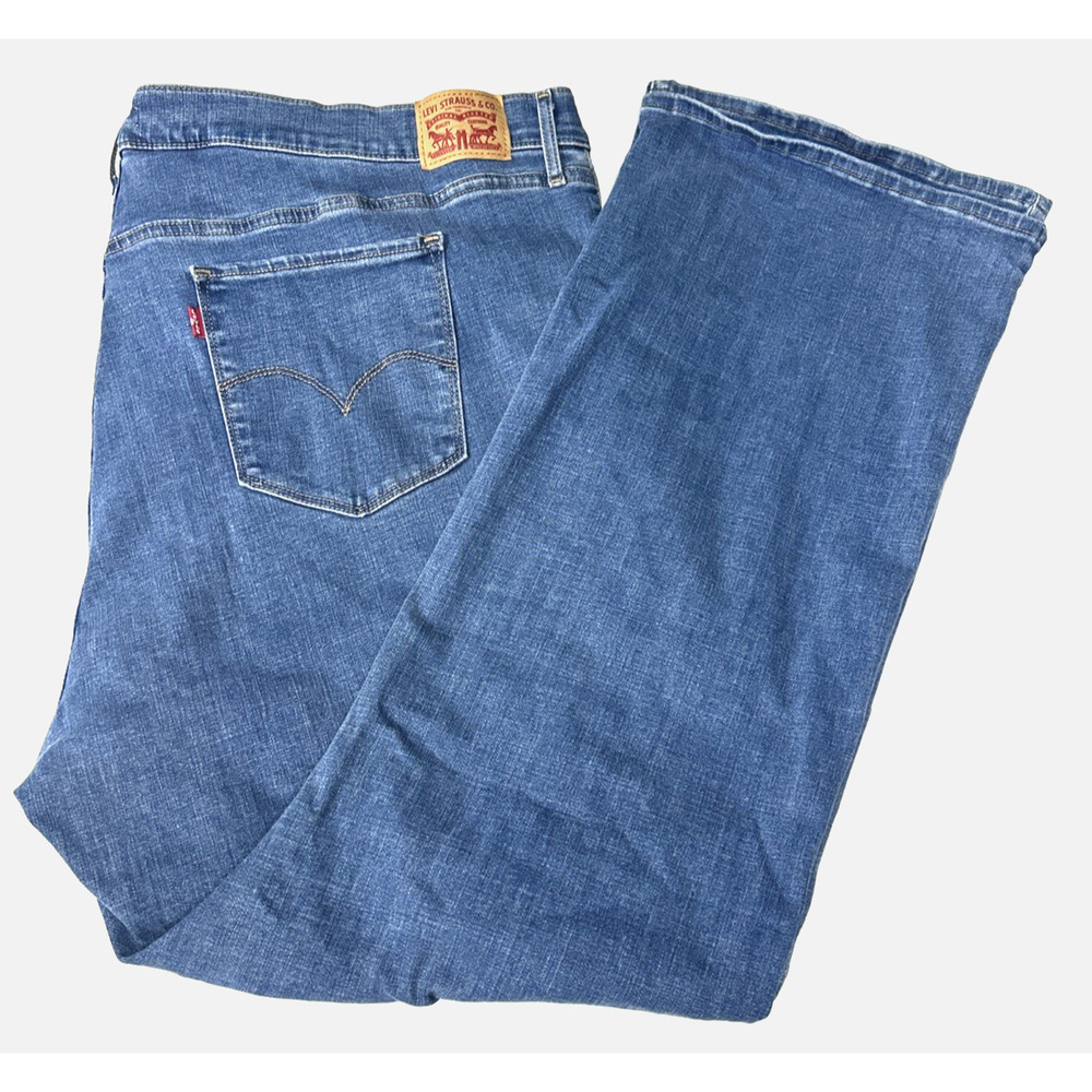 Levis 725 Jeans Womens 26 Blue High Rise Bootcut Stretch Flare Cowgirl Y2K Retro